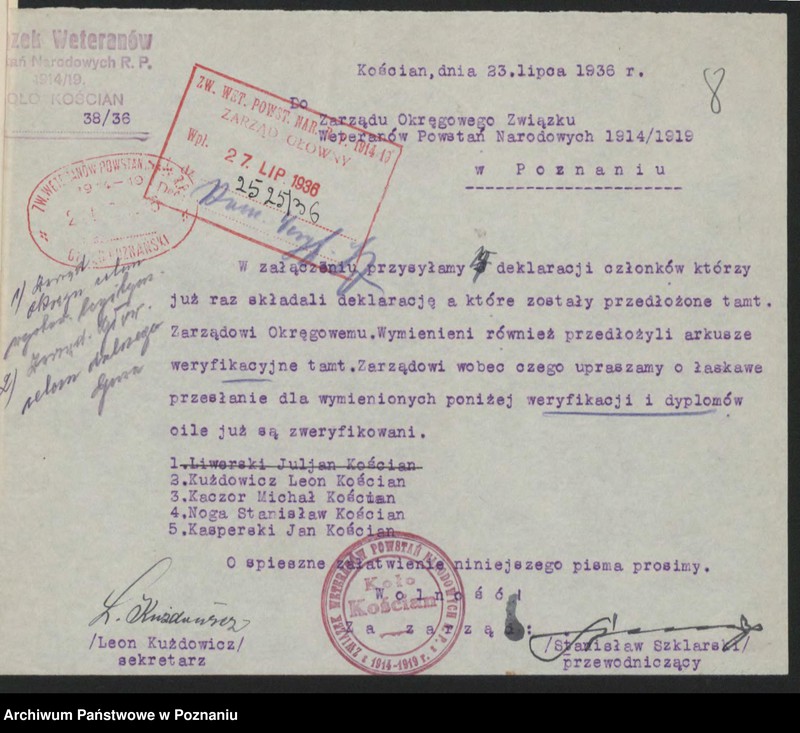 Obraz 13 z jednostki "Kościan - akta koła. tom II."