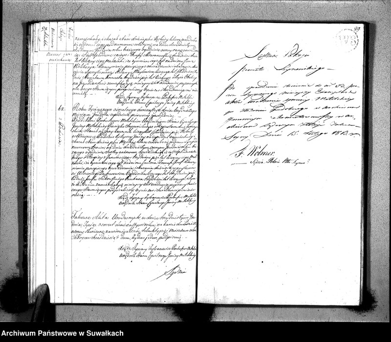 image.from.unit.number "Księgo Aktów Urodzenia Urzędnika Stanu Cywilnego Gminy Metelskiey Powiatu Seyneńskiego Departamentu Łomżyńskiego od 1- go Stycznia Tysiąc Osimset dwónastego Roku"