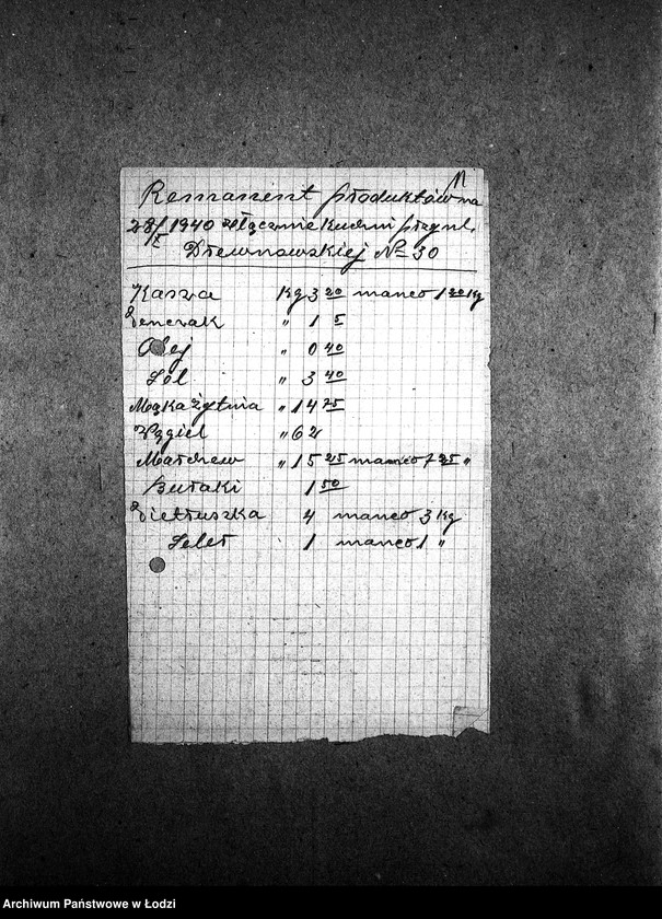 Obraz 13 z jednostki "[Kuchnia nr 404, ul. Drewnowska 12. Kuchnia nr 37, ul. Drewnowska 30. Kuchnia, ul. Drewnowska 32. Działalność kuchni, personel, konsumenci, kontrole]"