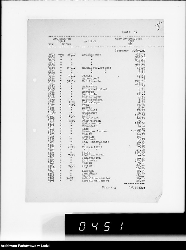 Obraz 13 z jednostki "Betrifft: Rückvergütung Regiekosten"
