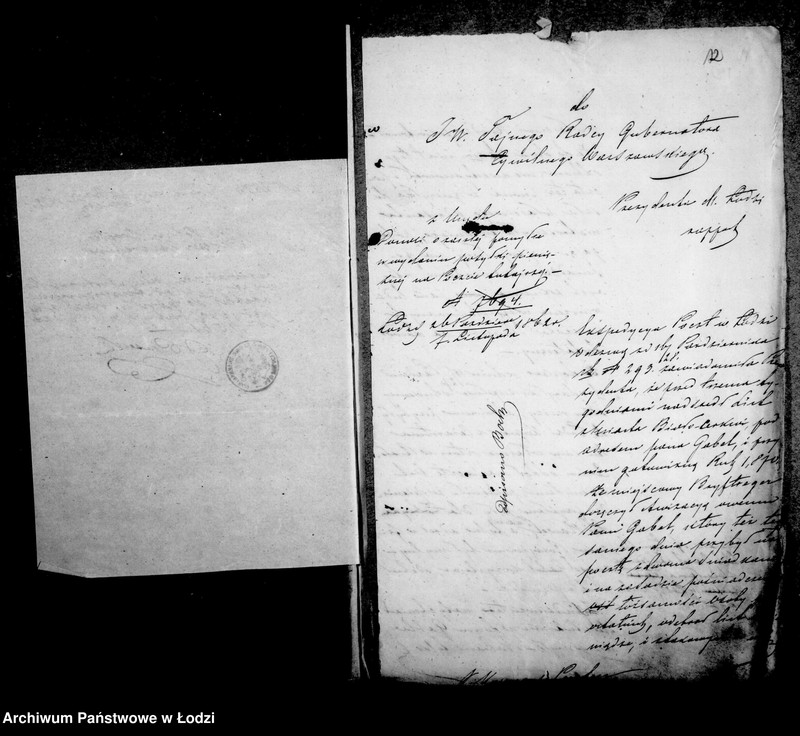 Obraz 12 z jednostki "Akta tyczące się korespondencji pocztowych"