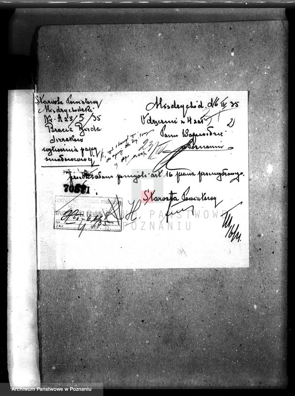 image.from.unit.number "Zatwierdzenie zakładu przemysłowego / wytwórni tektury dachowej/ Braci Buda w Sierakowie, pow. międzychodzki"