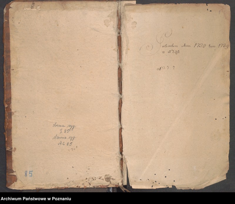 Obraz 4 z jednostki "Liber actorum officii consularis civitatis Posnaniae.  Protocollum anni 1738, tum 1739 et 1740."