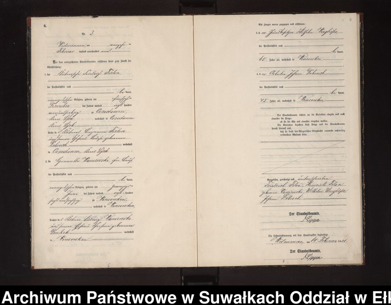 image.from.unit.number "Heiraths-Neben-Register des Preussischen Standes-Amtes Widminnen Kreis Loetzen"