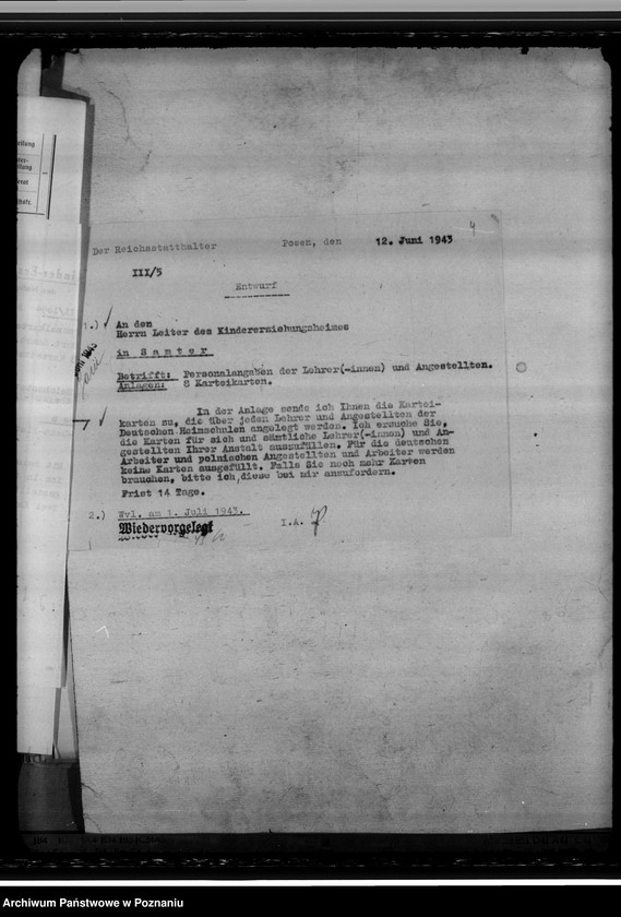 Obraz 8 z jednostki "Kindererziehungsheim Samter (Szamotuły). Oberschule in Samter"