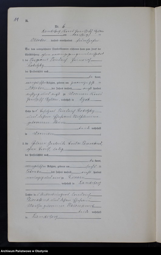 image.from.unit.number "Heiraths-Neben-Register Nr 1 -11 [ Księga małżeństw- wtóropis ]"