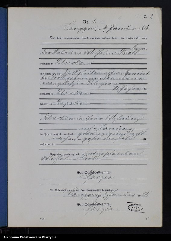 image.from.unit.number "Sterbe-Neben-Register Nr 1 - 27"