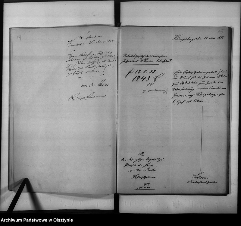 image.from.unit.number "Zwieten Kataster Insopektor Scherer [Franz], von 1. April 1890 erster Kataster Insopektor, 8. Dezember 1890 Steuerrath"