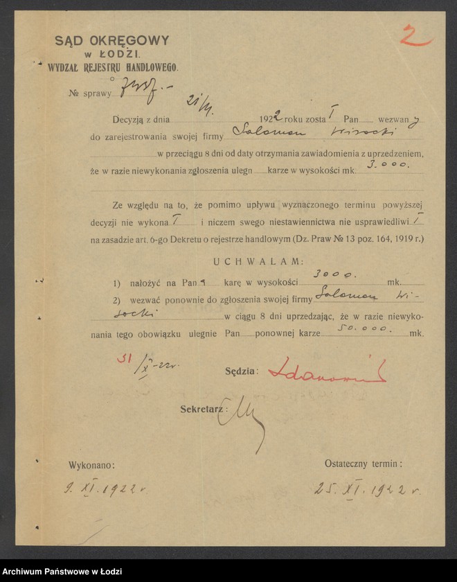 Obraz 4 z jednostki "Wisocki Salomon – sprzedaż drzewa i węgla"