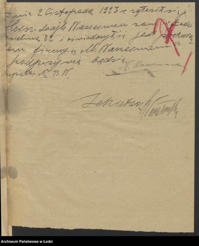 Obraz 11 z jednostki "Mendel Wasserman- fabryka towarów manufakturowych"