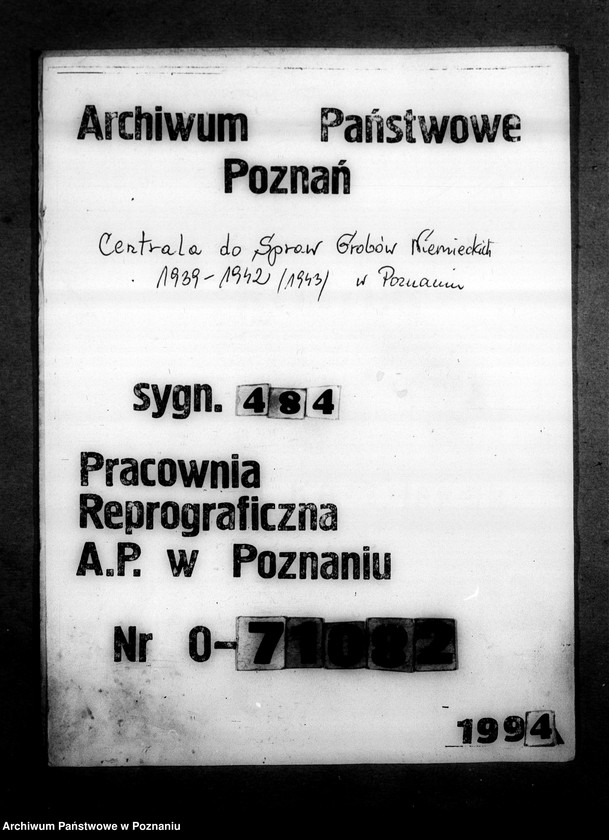 Obraz 1 z jednostki "Zweigstelle Litzmannstadt (Łódż) Vermissten - Listen. Soldaten 1- 81"