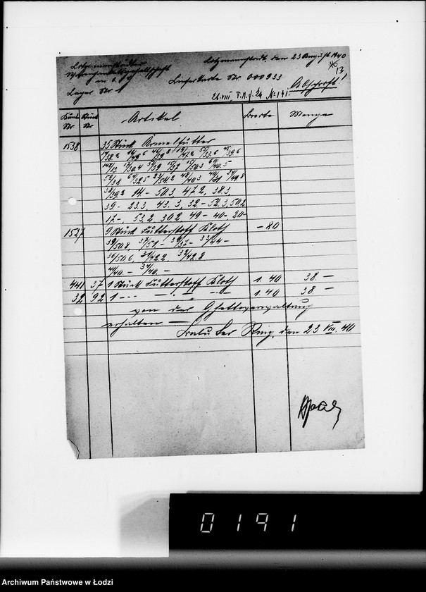 Obraz 17 z jednostki "Textil Waren Lieferscheine"