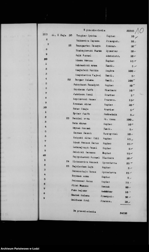 Obraz 14 z jednostki "Rejestr poborczy"