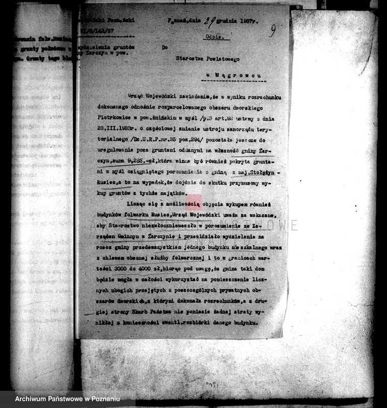 Obraz 13 z jednostki "Majątek Stołężyn powiatu wągrowieckiego parcelacja"