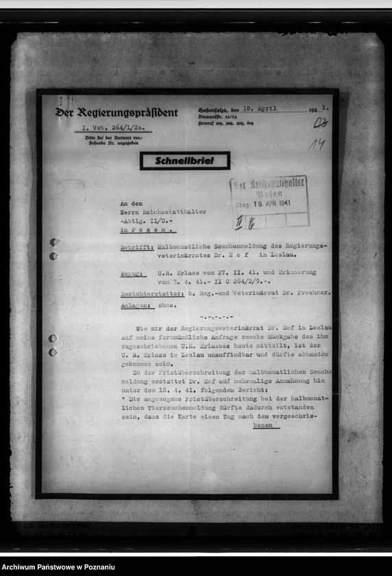 Obraz 18 z jednostki "Anzeigeflichtige Seuchen. Bekämpfung der Tollwut, Maul- und Klauenseuche"