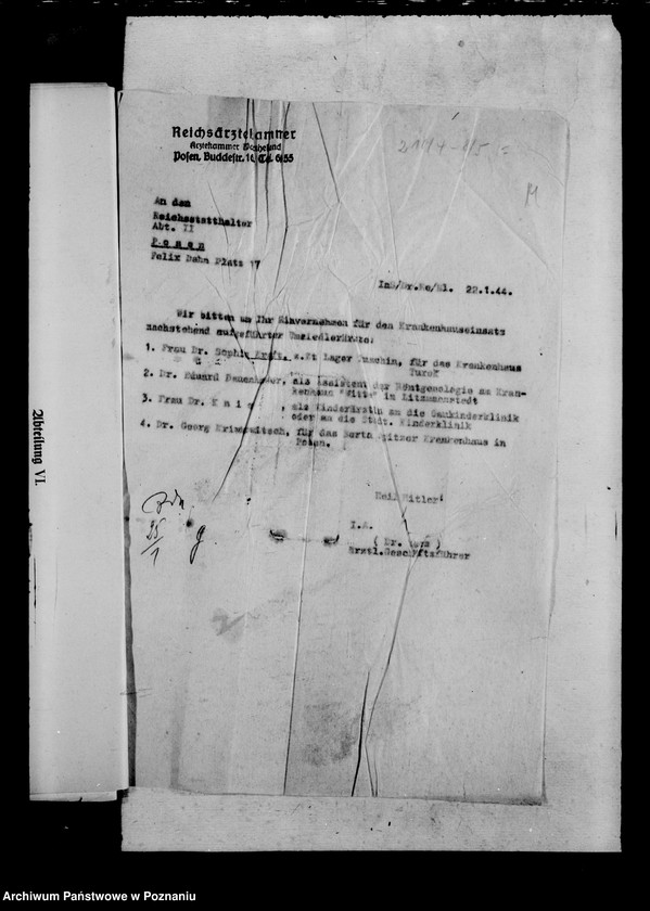 Obraz 18 z jednostki "Unbedingt Kriegswichtige Stellung und Notdienst der Ärzte"