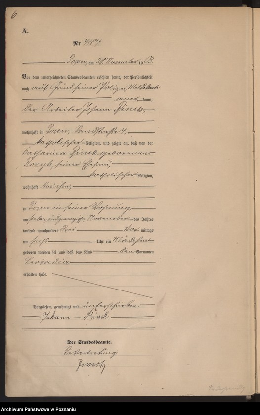 Obraz 9 z jednostki "Księga urodzeń tom VIII"