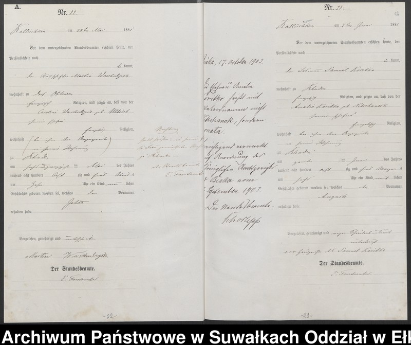 image.from.unit.number "[Geburts-Haupt-Register des Königlich Preussischen Standes-Amtes Kallischken Kreis Johannisburg]"