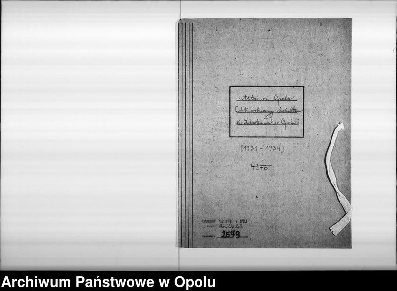 Obraz 4 z jednostki "[Dotyczy rozbudowy kościółka św. Sebastiana w Opolu, odstąpienia parceli przez gminę miejską na powyższy cel]"