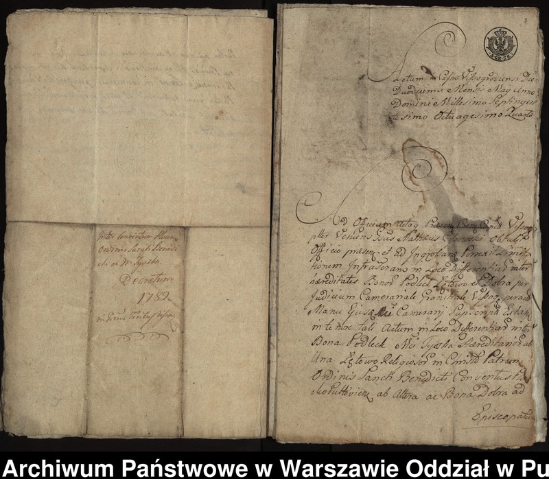 image.from.unit.number "Ekstrakty z ks. gr.i ziem. wyszogrodzkich, gr. płockich, kwit, kopie pozwów i dekretów, sumariusz dokumentów przedstawianych jako materiał dowodowy, dotyczące procesu z lat 1779-1784 między konwentem a łowczym bydgoskim Maciejem Tyszką o sporny grunt zwany Sierakowszczyzna i ustalenie granic między dobrami klasztoru Łętowo i dobrami Tyszki Podleck"