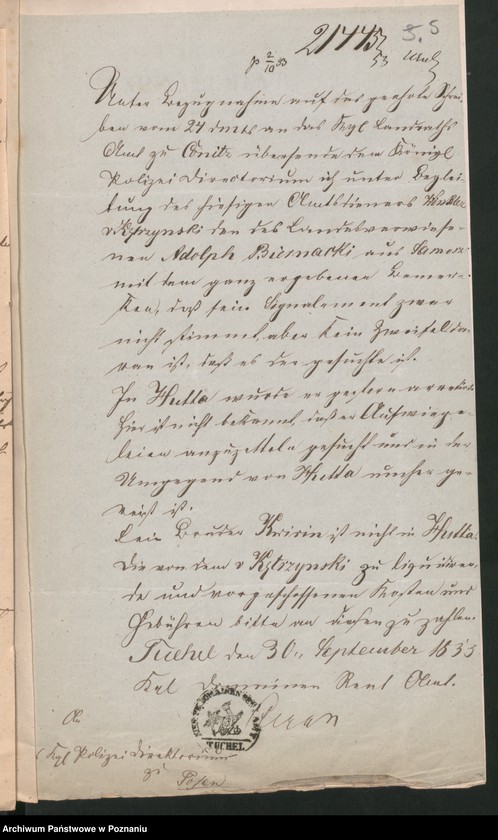 Obraz 8 z jednostki "A. betr. den polnischen Flüchtling Adolf von Biernacki"