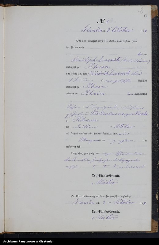 Obraz z jednostki "Sterbe-Neben-Register Nr 1 - 4"