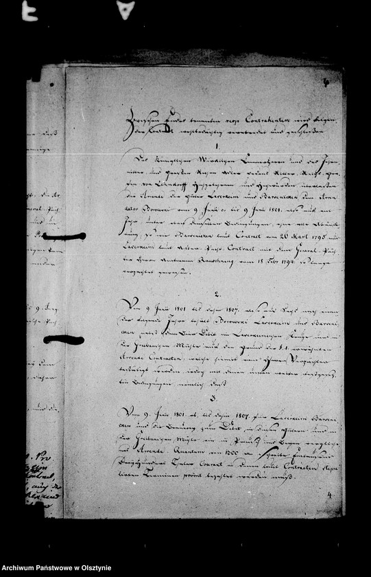 image.from.unit.number "Prolongations- Contracte mit den Pächtern der Landkeimschen Güter Gottfried Link, Borowski u. dem Generalpächter Amtmann Rauschning später dessen Bruder"