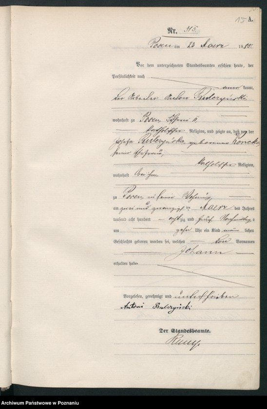 Obraz 18 z jednostki "Księga urodzeń t. II"