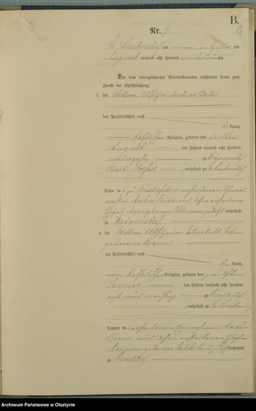 image.from.unit.number "Heiraths-Haupt-Register Nr 1 - 22 i 1 - 20"