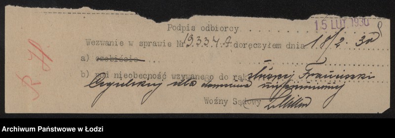 Obraz 11 z jednostki "Gerszon Pokrzywa, Berek Hamburger- sprzedaż wyrobów tekstylnych"