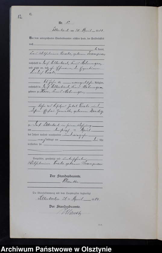 image.from.unit.number "Sterbe-Neben-Register Nr 1 - 39"