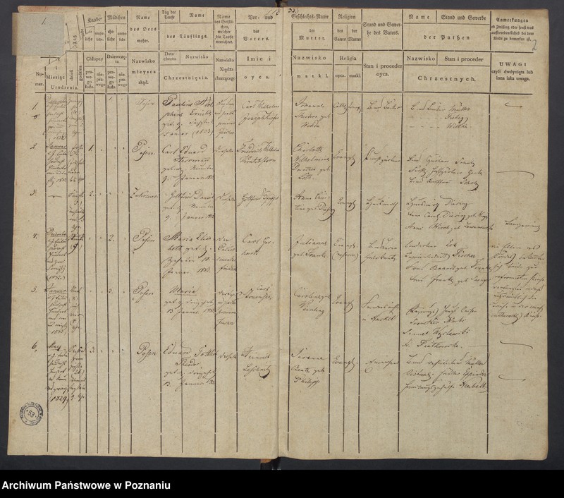 Obraz 4 z jednostki "[Akta urodzeń i chrztów, zapowiedzi i ślubów, zgonów i pogrzebów]"