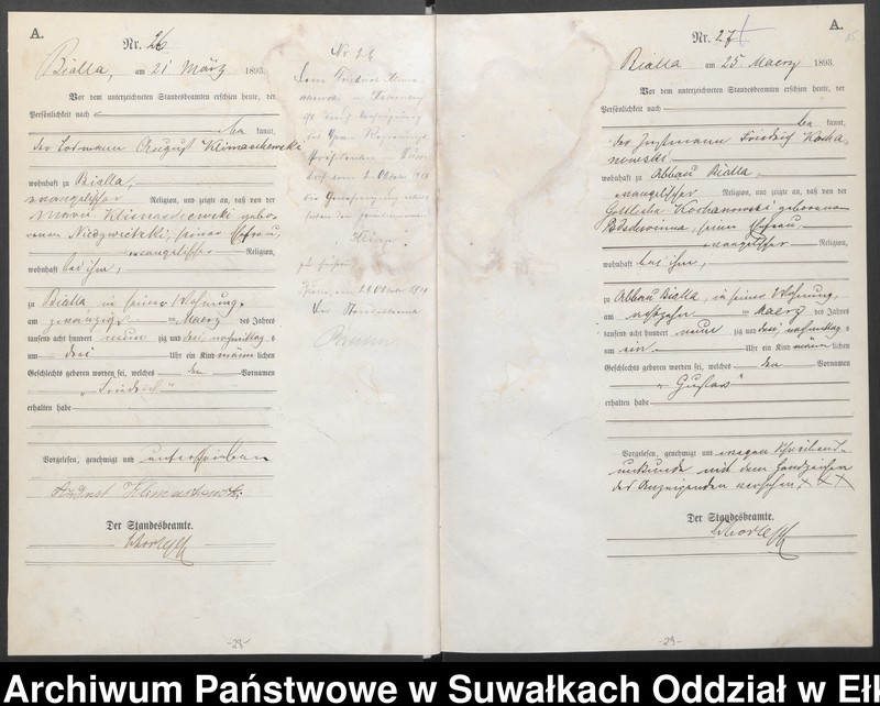 image.from.unit.number "[Geburts]-Haupt-Register des Königlichen Preussischen Standes-Amtes Bialla Kreis Johannisburg"