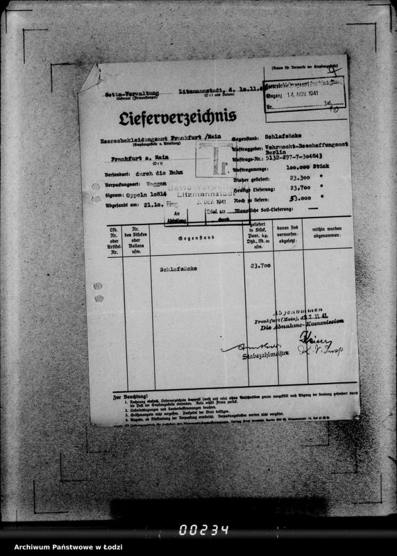 Obraz 14 z jednostki "297 Schlafsäcke. Auslieferungen"