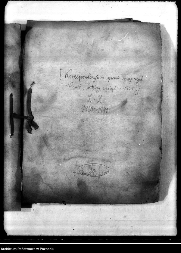 Obraz 4 z jednostki "Korespondencja w sprawie miejscowych Niemców, którzy zginęli w 1939 roku L - Z"