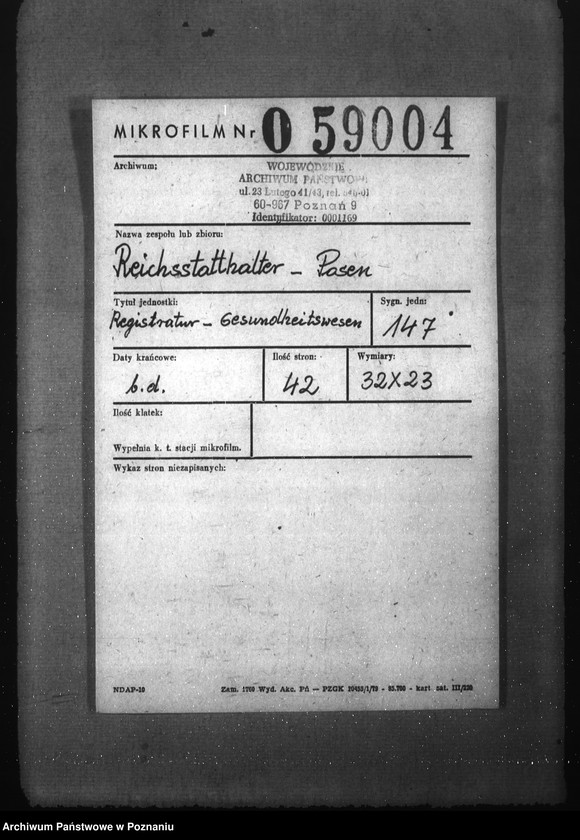 Obraz 2 z jednostki "Registratur- Gesundheitswesen"