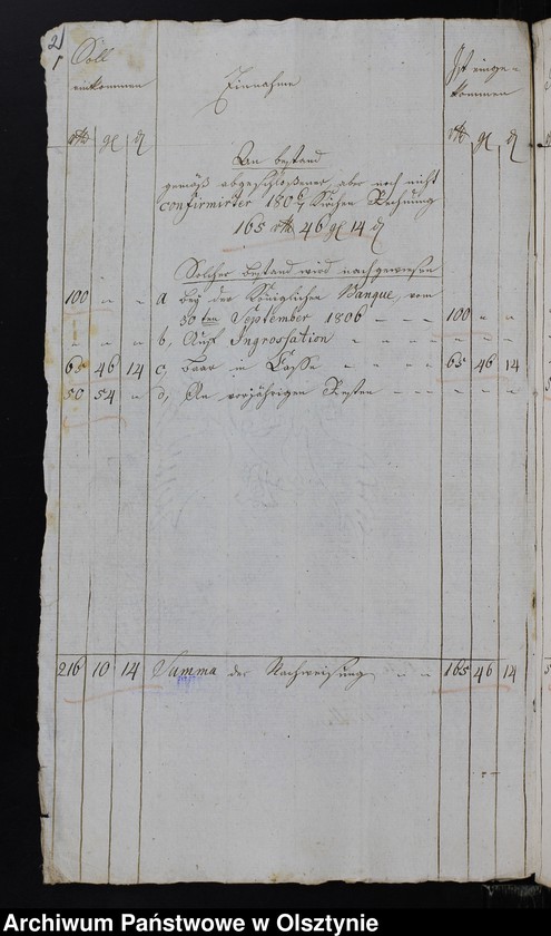 image.from.unit "Jahr Kirchen Rechnung des eifachen und doppelten Real et Personal Decems, wie auch aller Einnahme und Ausgabe, nebst Bau-Rechnung"