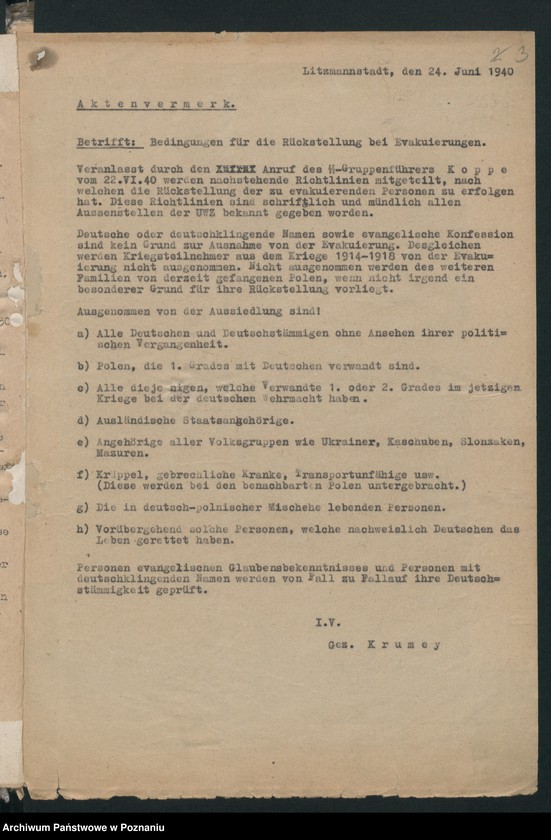 Obraz 6 z jednostki "[Zarządzenia dot. Wysiedlania ludności polskiej]"