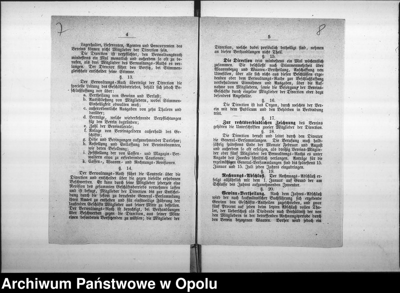 Obraz 10 z jednostki "Acta des Magistrats zu Oppeln betreffend den Consum-Verein"
