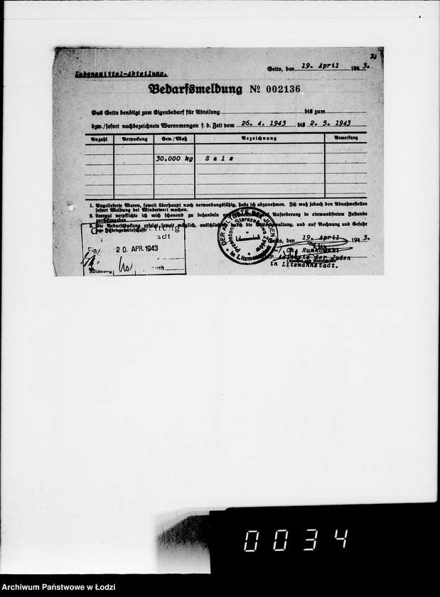 image.from.unit.number "Lebensmitteleinkauf. Aufträge, [Lieferscheinen und Rechnungen] 19751-19770"