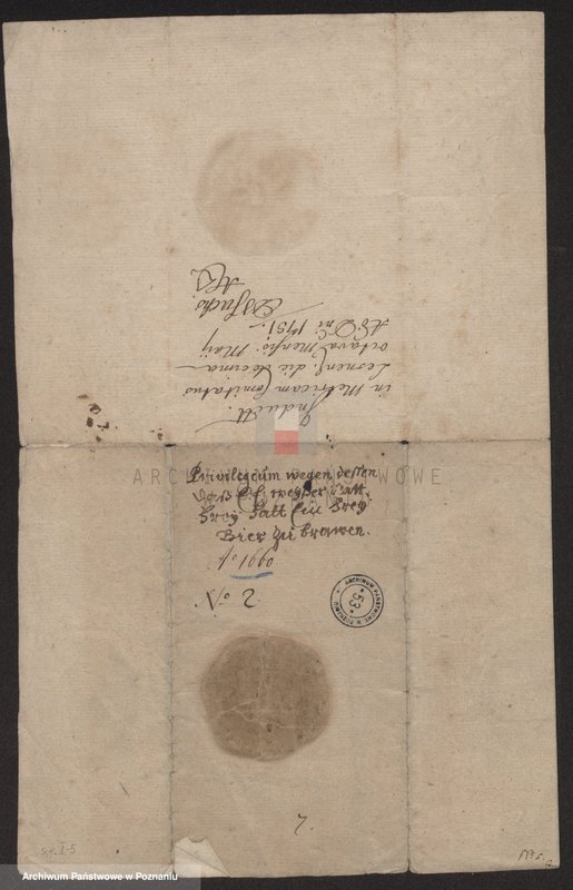 Obraz 3 z jednostki "Przecław /Praeteslaus/, hrabia na Lesznie, wojewoda dorpacki ... dziedzic Śmigla, ... oznajmia, że zezwala rajcom i wójtowi warzyć 1 war"