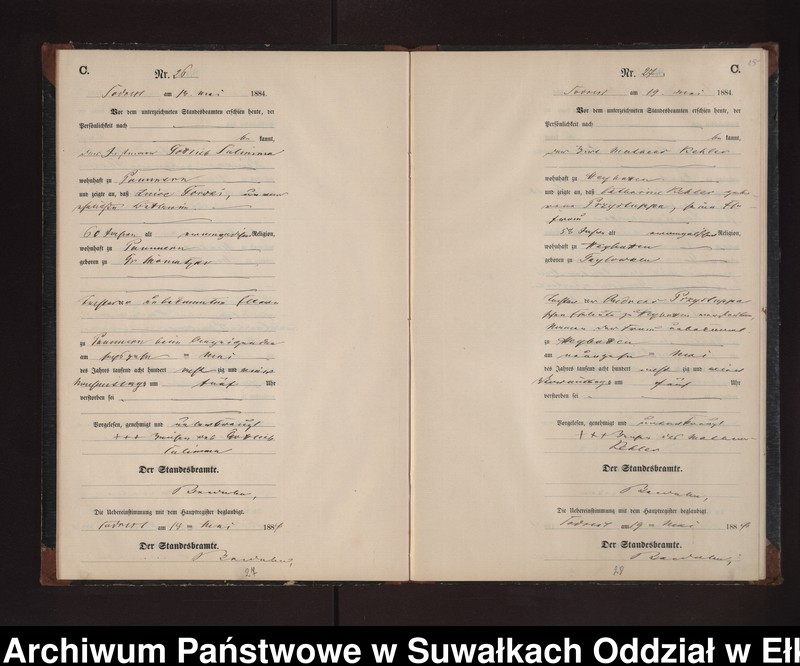 image.from.unit.number "Sterbe-Neben-Register des Preussischen Standes-Amtes Neuhoff Kreis Loetzen"