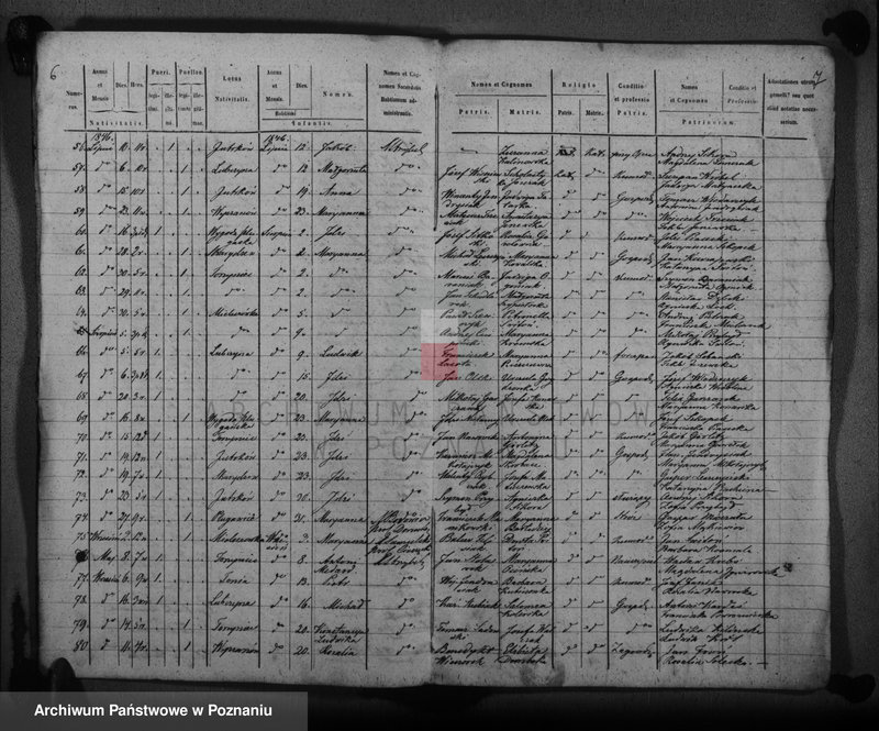 image.from.unit.number "Księga urodzonych, zaślubionych, zmarłych"