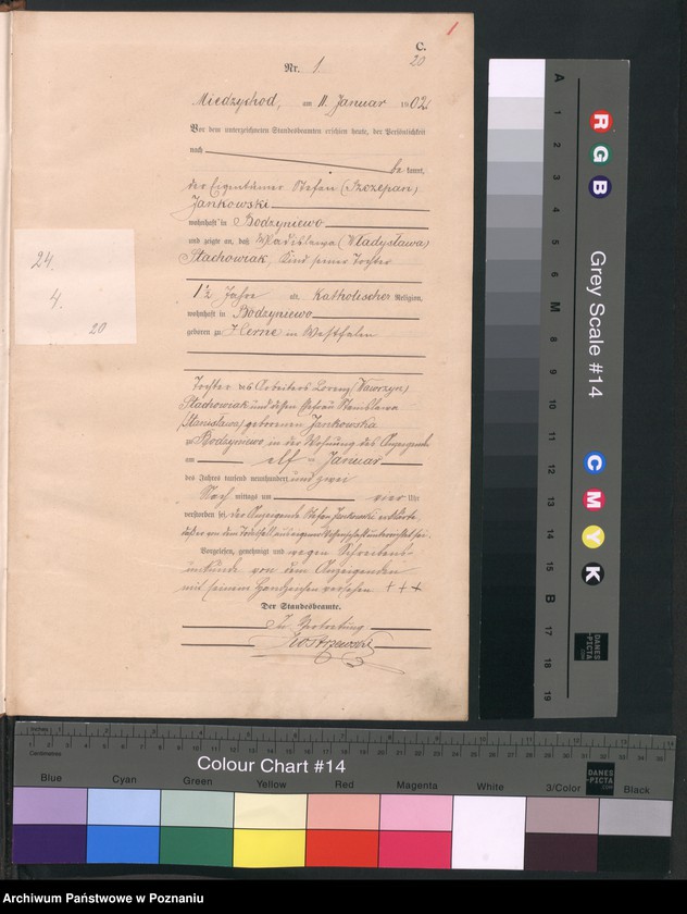 Obraz z jednostki "Sterbe-Haupt-Register"