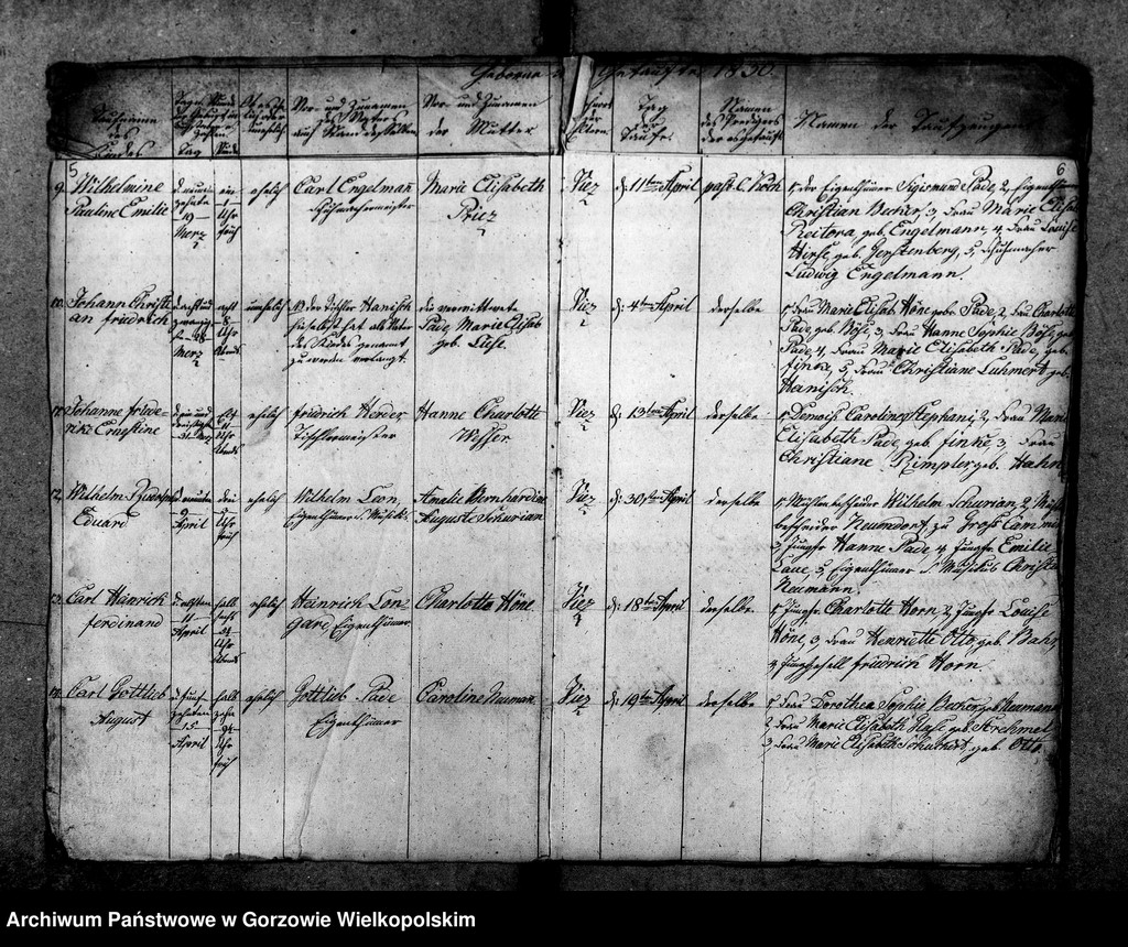 image.from.unit.number "Duplikate der Kirchenbücher von Vietz: Vietz (Witnica), Massin (Mosina)"