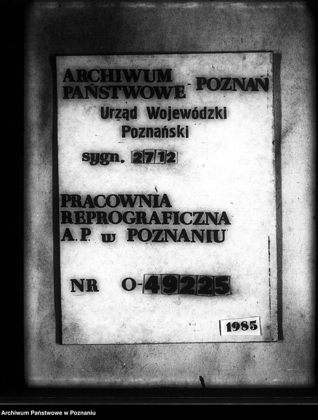 Obraz 1 z jednostki "Przymusowy wykup majątku Strzeszyn powiatu poznańskiego na cele parcelacyjne"