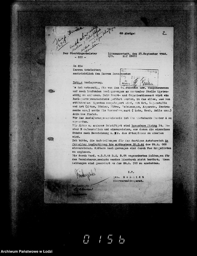 Obraz 6 z jednostki "Verschiedenes grün. [Korespondencja w sprawach personalnych; płace, zaszeregowania, urlopy, odznaczenia]"