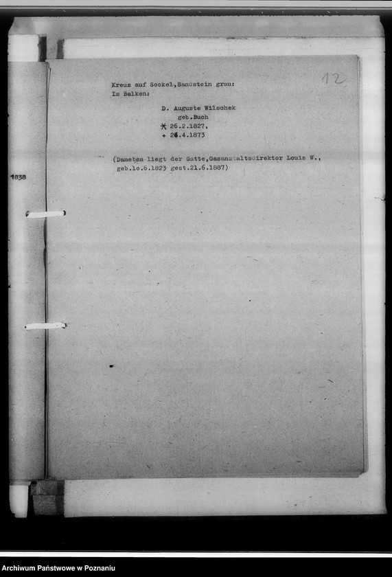 Obraz 16 z jednostki "Deutsch-evangelischer Friedhof Posen, Halbdorfstrasse [opis nagrobków, napisy]"