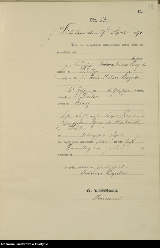 image.from.unit.number "Sterbe-Haupt-Register Nr 1 - 51"