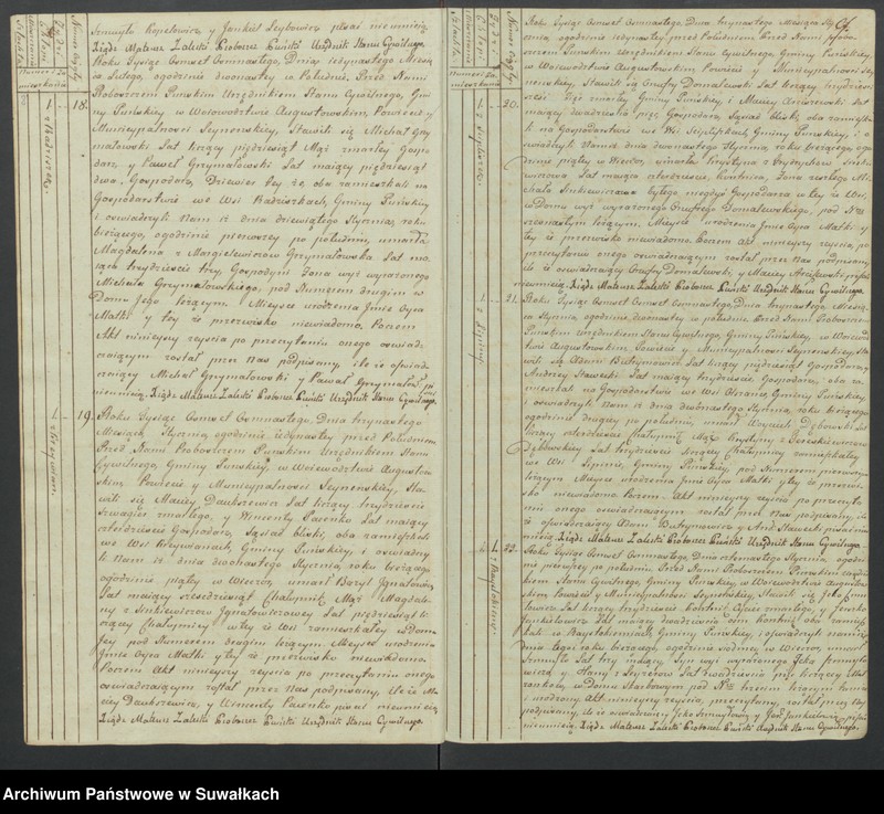 image.from.unit.number "Akta zeszłych gminy puńskiey od 1-go stycznia do dnia ostatniego grudnia 1818 roku."